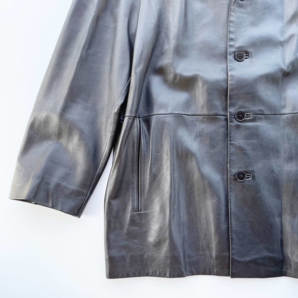 Hugo Boss Black Leather Lambskin Jacket